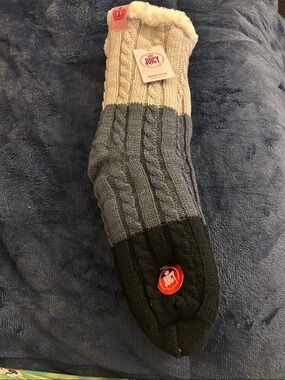 Juicy Couture women’s Cable-Knit Crew Socks - Black/Gray/Cream